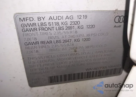 2020 Audi Q3 Premium 45 Tfsi Quattro Tiptronic z USA, uszkodzony, nr VIN WA1AECF30L1054223